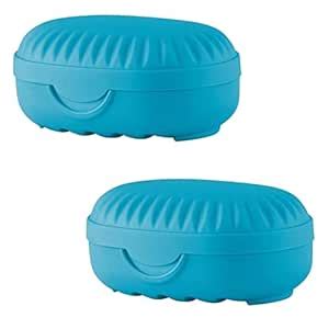 Kuber Industries Pack of 2 Soap Holder For Bathroom | Portable Plastic ...