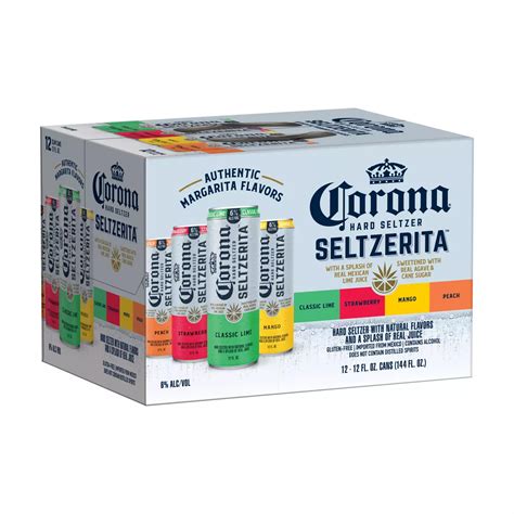 Corona Hard Seltzer Seltzerita Variety Pack Gluten Free 12 oz Cans, 12 ...