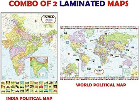 wallpics India Map Fully Waterproof Vinyl Sticker Poster (12X18 inches ...