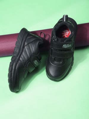 Buy Bata Kids Casual Round Toe Velcro School Shoes Black (UK 4) Online