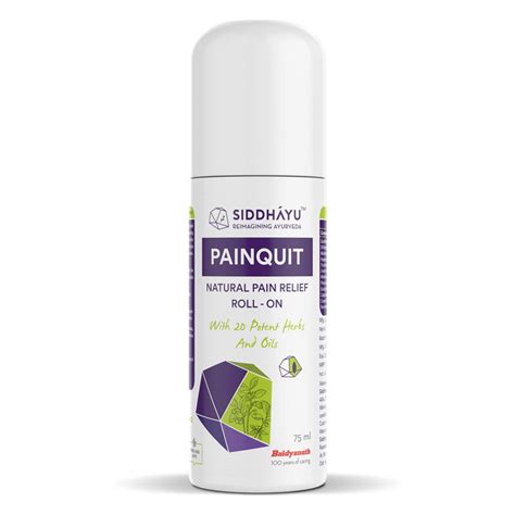 Buy Siddhayu Painquit Natural Pain Relief Roll-On, 75 ml | 19 Minutes ...