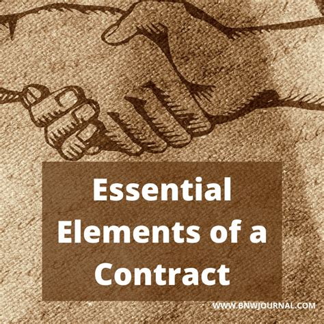 Essential Elements of a Contract - Black n' White - The Legal Journal