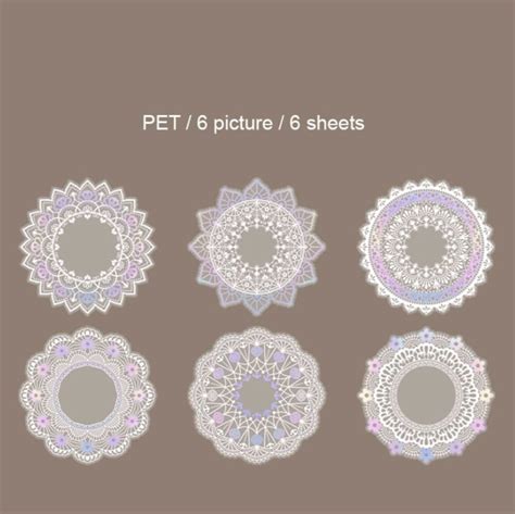 Arteria. Transparent Sticker Cutouts- White Mandala