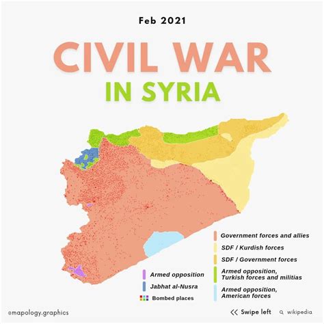 Syrian civil war, Feb. 2021.... - Maps on the Web