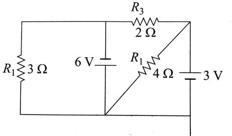 In the diagram find out the current through `2 Omega` `(R_(3))`