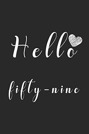 Buy Hello fifty-nine: Notebook to Write In for Notes, To Do Lists ...