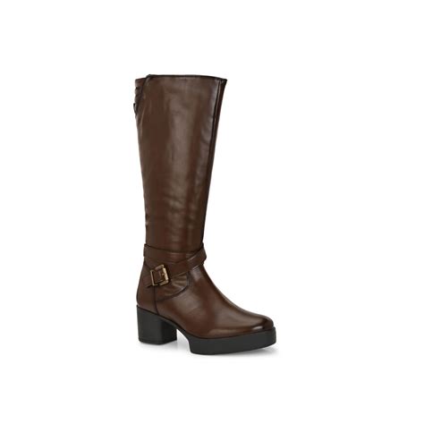 Buy Delize Women Brown High Top Casual Boots Online