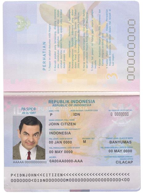 Editable Indonesia Passport PSD Template