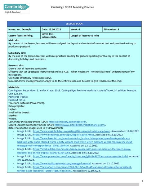 A Good Example of a Lesson Plan 的图像结果