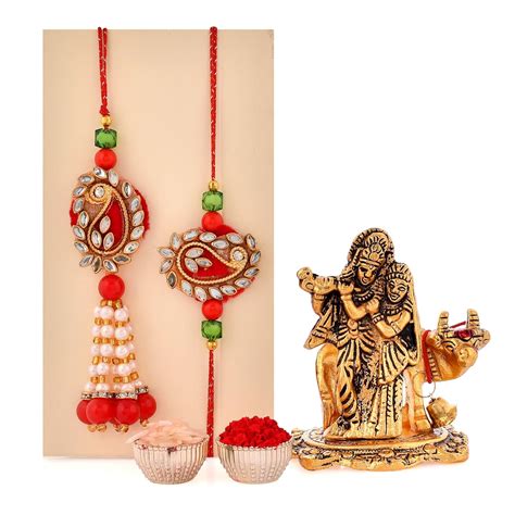 Buy CraftVatika Radha Krishna Idol Statue for Bahiya Bhabhi Rakhi Gift ...