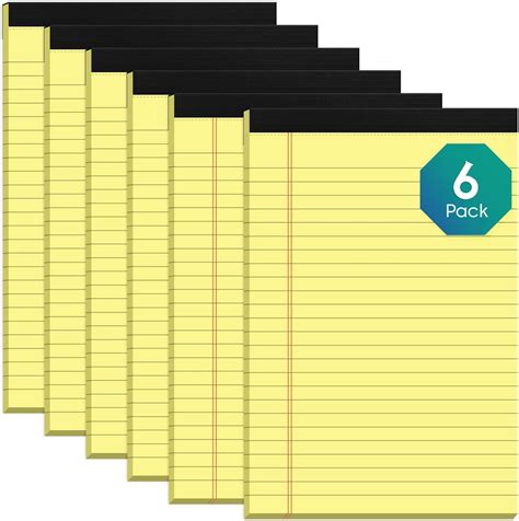 Yellow Legal Pads 5x8 Notepads, 6 Pack Small Note Pads 5x8 College ...