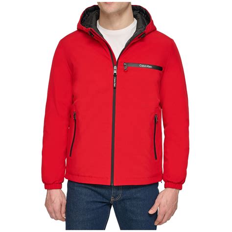 Calvin Klein Men's Soft Shell Jacket Red US Small | Costc...