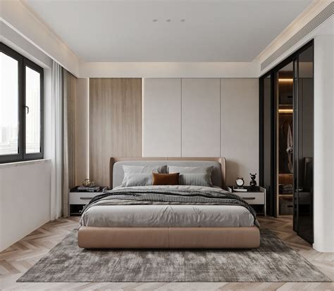 现代轻奢风格效果图 - 原创作品 in 2023 | Interior design bedroom, Master bedrooms ...