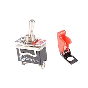 Cyruss SPST 2 Terminals On Off Toggle Switch With Waterproof Cover for ...