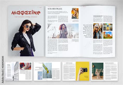 Trends Magazine Layout Stock Template | Adobe Stock