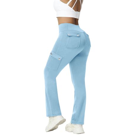 VINUSLI Womens Petite Cargo Pants - Workout Scrunch Butt Lifting ...