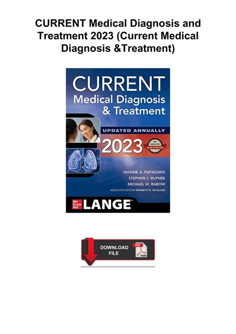 (PDF/DOWNLOAD) CURRENT Medical Diagnosis and Treatment 2023 (Current ...