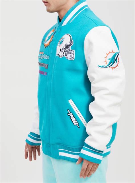 Pro Standard Jacket - Logo Mashup Varsity - Miami Dolphins - Teal - FM ...