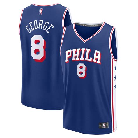 Youth Philadelphia 76ers Paul George Fanatics Royal Fast Break Replica ...