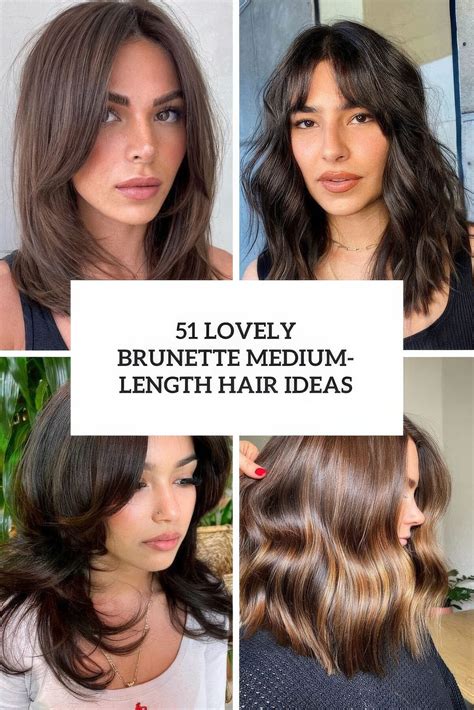 51 Lovely Brunette Medium-Length Hair Ideas - Styleoholic