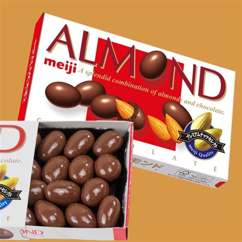 Meiji Almond Chocolate 79g | Pack of 2 | Made in Japan | Japanese Choc ...