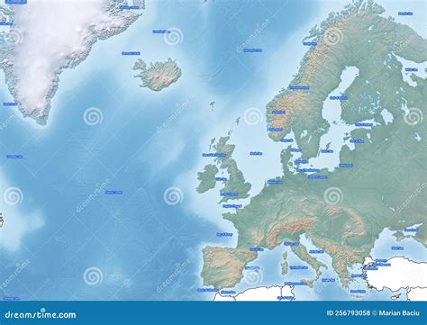 map of seas in europe
