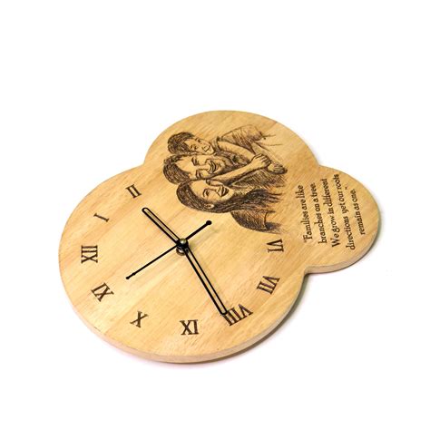 Customized Engraved Wooden Clock – Orbiz Creativez