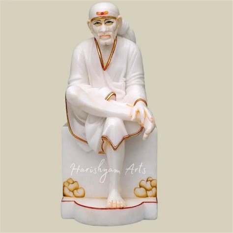 18" Marble Sai Baba Statue