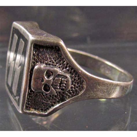 GERMAN NAZI WAFFEN SS OFFICERS LIGHTNING BOLT RUNIC RING