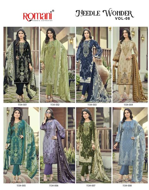 Romani Needle Wonder vol 8 catalog surat dress material for sale