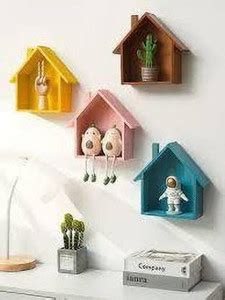 ZARA FURNITURE Wall Shelf In Hut Shape ,MDF Wall Mounted for Living ...