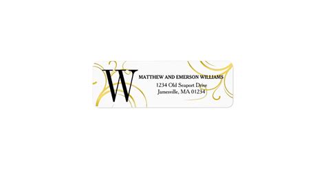 Image result for Monogrammed Return Address Labels