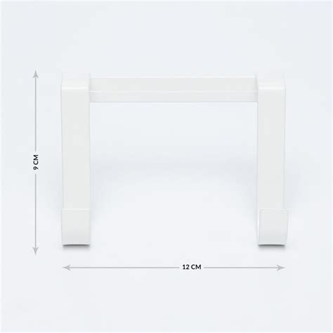 Buy Orion-Mattle White Solid Metal Door 2 Peg Hook - 33 cm x 8 cm from ...