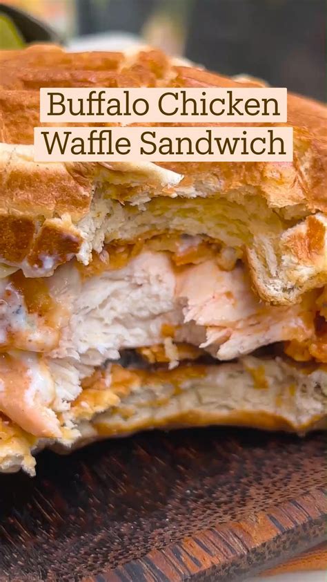 Buffalo chicken waffle sandwich – Artofit