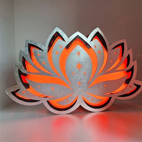 Lampa, Lotus, Silver, RGB, Lemn, Bluetooth, 12w - eMAG.ro