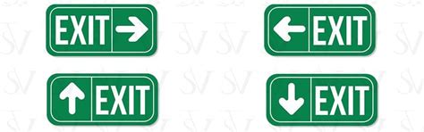 Stick The Vibe, Exit Sign Board - Self Adhesive Laminated Sticker, Pack ...
