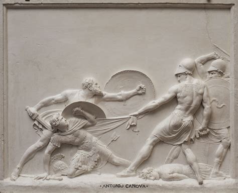 Socrates saves Alcibiades in the battle of Potidea, work by, Antonio ...