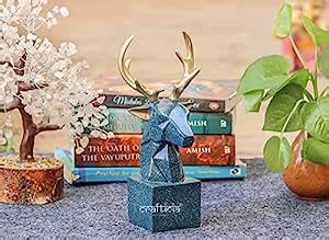Buy Anticia Handicrafts White Box Generic Resin Deer Head Showpiece ...