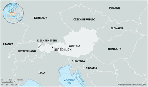 Innsbruck On Map Of Austria