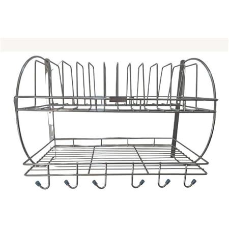 Buy DiGNITY Stainless Steel Wallmount Multipurpose Kitchen Rack Dish ...