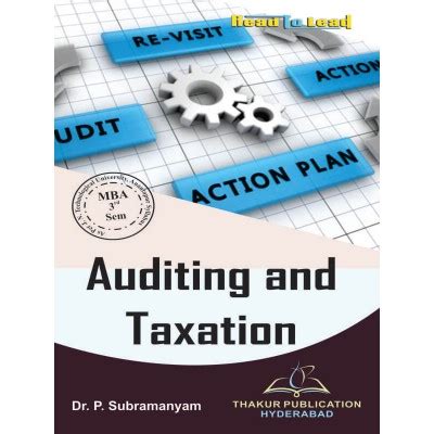 Auditing and Taxation MBA Third Sem third sem 3rd semester 3rd sem