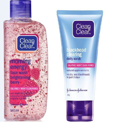 Clean and Clear Morning Energy Berry Face Wash, 100ml Free black head ...