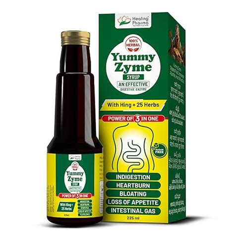 Healing Pharma - Yummy Zyme Ayurvedic Syrup for Digestion 225ml ...