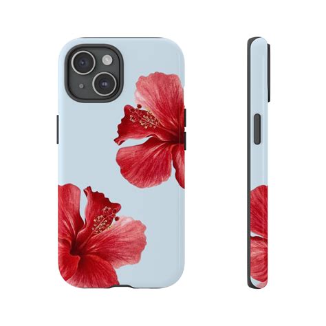 SALLY Floral Light Blue Tropical Hibiscus Phone Case | Trendy Hawaiian ...
