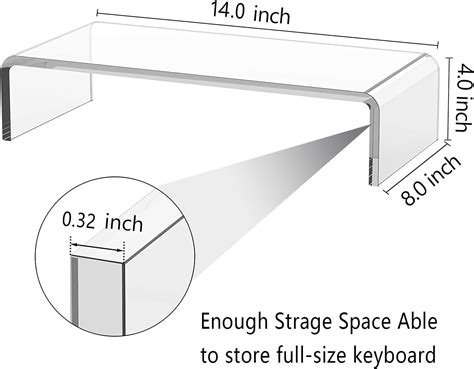 Lirches Clear Monitor Stand Riser - 15.8” Acrylic India | Ubuy