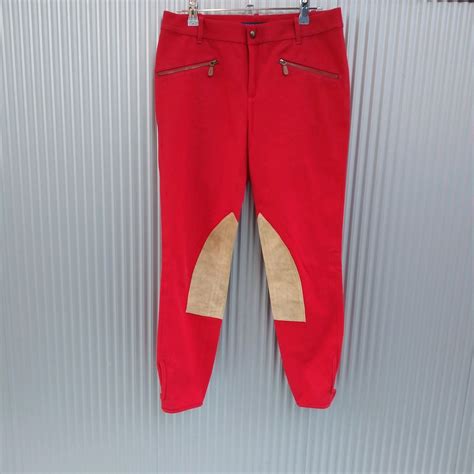【国内正規品】美品/ラルフローレンRALPH LAUREN/スウェード付/ジョッパーズパンツ/乗馬/赤/11/ | 古着屋 ...