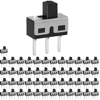 DIYhz 50Pcs High Knob 3 Pin 2 Position 1P2T SPDT Panel Mount Vertical ...