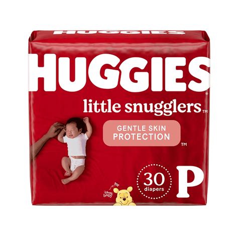 HUGGIES Little Snugglers Baby Diapers, Size Preemie, 30 Count ...