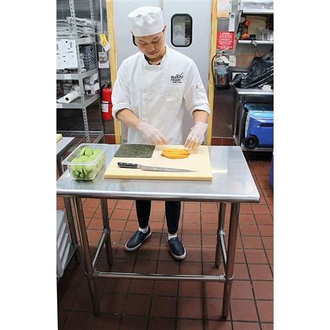 Buy AmGood Stainless Steel Work Table Open Base | NSF Kitchen Island ...