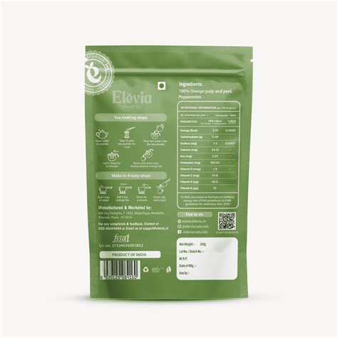 Orange Mint Fresh - Orange Tea Pouch – 100% Natural Citrus Herbal Tea ...